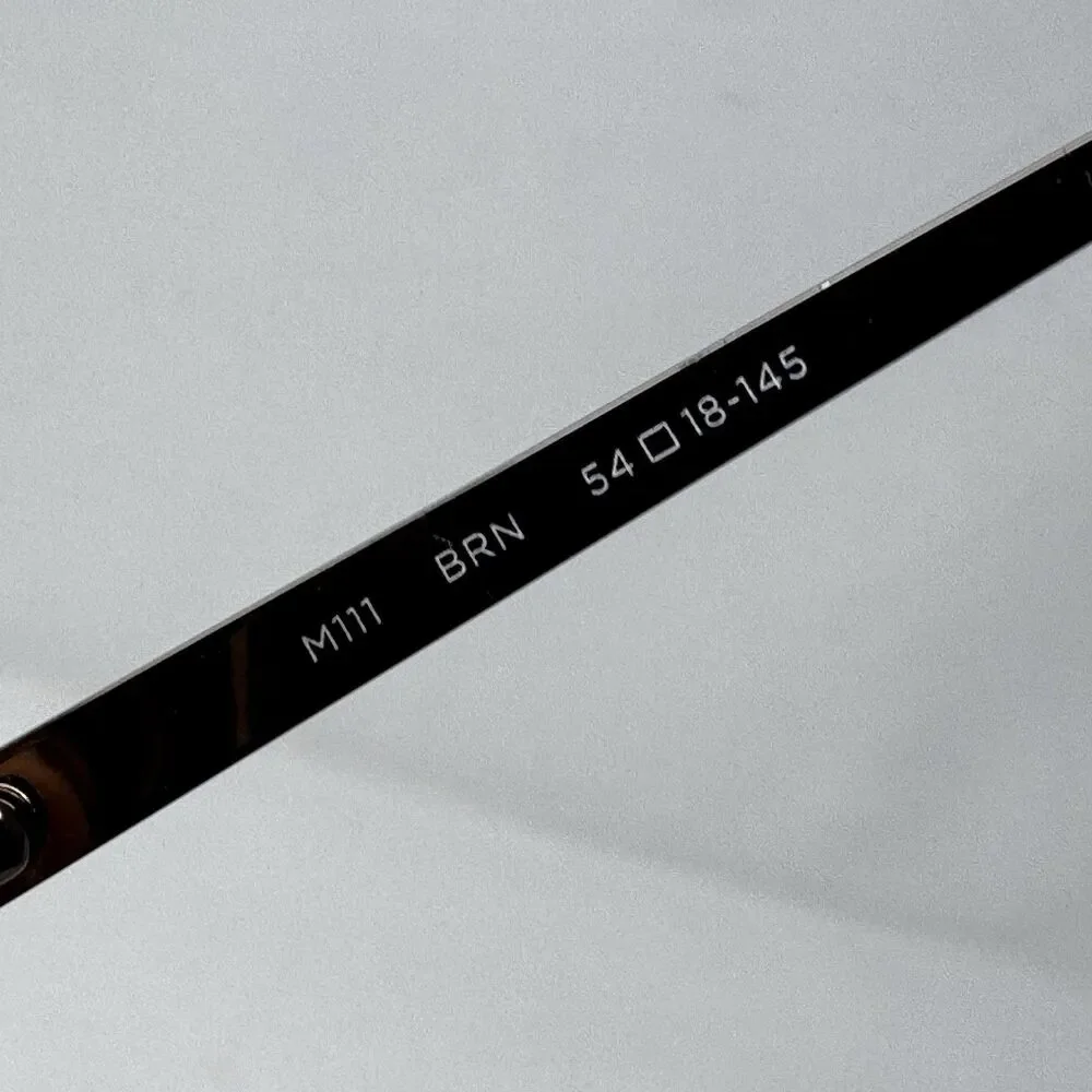 Member’s Mark M111 BRN Brown Semi Rimless Eyeglass Frames 54-18-145